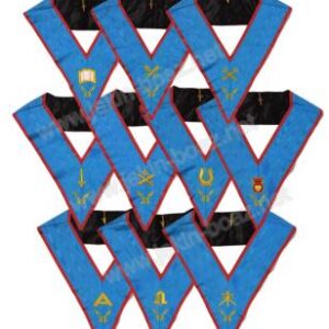Ensemble de 10 Sautoirs d'Officiers Loge Bleue REAA