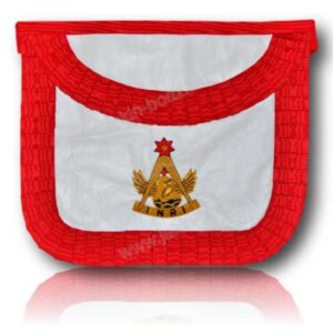 Tablier 4ème Ordre Grade Sagesse INRI Cuir et Brodé Main