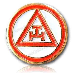 Pin's rond Maçonnique Triple Tau Arche royale
