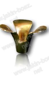 Porte bougie en laiton forme fleur