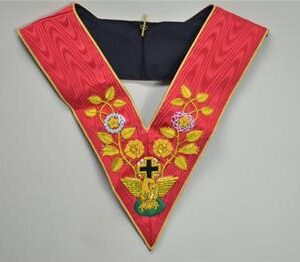 Sautoir Maçonnique REAA du 18ème degré Rose Croix Brodé Main