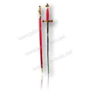 Epée Maçonnique Tréflée Rouge